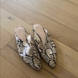 Zara snakeskin flats